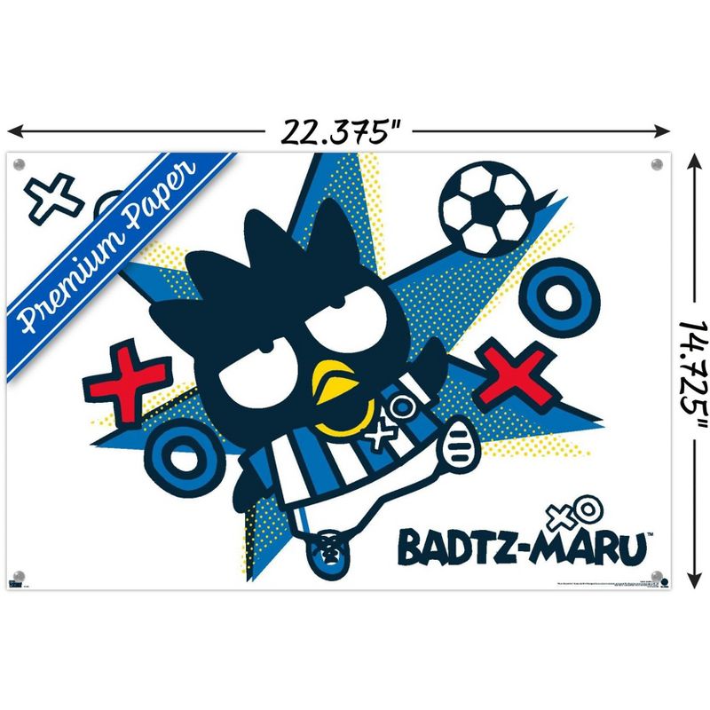 Trends International Hello Kitty and Friends: 21 Sports - Badtz-Maru Soccer Unframed Wall Poster Prints, 3 of 7