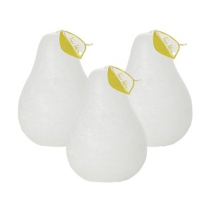 White Timber Pear Candles - Set of 3 - 1 of 4