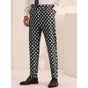 Lars Amadeus Men's Unique Polka Dots Flat Front Formal Printed Trousers - image 2 of 4