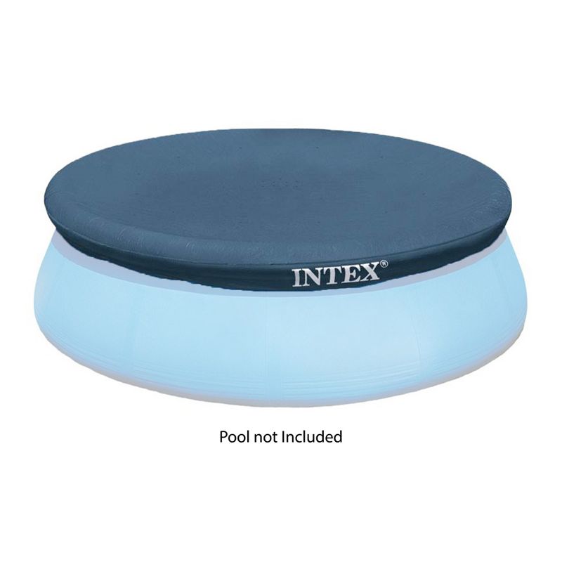 Intex 28020E 7.3 Feet Easy Set Swimming Pool Debris Vinyl Cover Tarp, Blue, 1 of 7