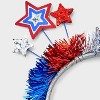 Girls' 4th Of July Tinsel Headband - Cat & Jack™ Blue/White/Red - 3 of 3