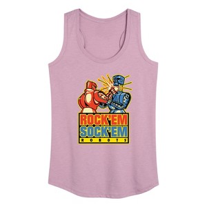 Women's - Rock 'Em Sock 'Em Robots - Rock 'Em Sock 'Em Robots Graphic Racerback Tank - 1 of 4