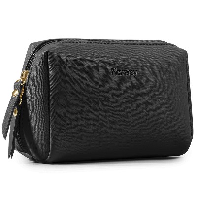 Narwey PU Leather Small Makeup Bag for Purse Mini Cosmetic Bag Travel Makeup Pouch