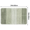 Unique Bargains Plush Gradient Striped Microfiber Shaggy Bathroom Mat - 4 of 4