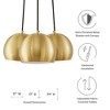 Modway Chalice 3-Light Metal Pendant - 2 of 4