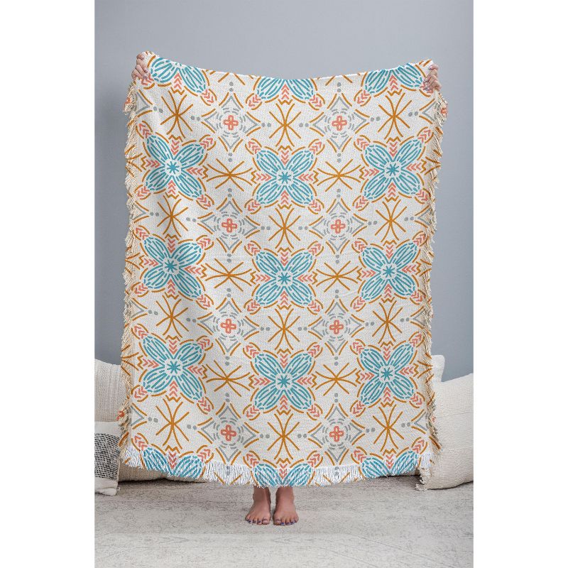 Marta Barragan Camarasa Mosaic boho desert colors D 56"x46" Woven Throw Blanket - Deny Designs, 3 of 5