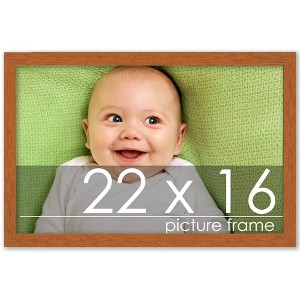 PosterPalooza | Modernist Brown Picture Frame - UV Acrylic, Backing Board, Hanging Hardware Included - 1 of 4