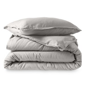 Cotton Flannel Duvet Cover & Sham Set by Bare Home - 1 of 4
