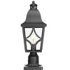 YUHAO Gardens, Yards or Entrances Anti-Rust Waterproof Outdoor Post Light Modern Black(1 PACK) - 4 of 4
