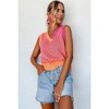 Amaryllis Women's Knit V-Neck Sleeveless Sweater Vest Ribbed Hem Relaxed Fit Trendy Layering Piece Casual - 2 of 4