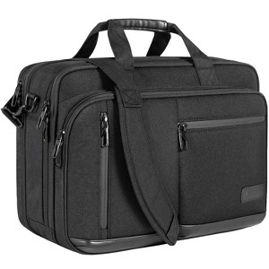 Laptop Briefcase for Men Women, 17 Inch Laptop Bag Water Repellent & Expandable Messenger Bag with Strap - 1 of 4
