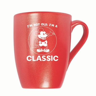 Elanze Designs Steamboat Willie I'm Not Old I'm A Classic 10 ounce New Bone China Coffee Tea Cup Mug, Crimson Red