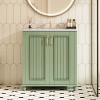Freestanding Bathroom Vanity With Ceramic Sink,Bathroom Floor Cabinets With Storage Shelf,Bathroom Storage Cabinet-Cuddlewood - 3 of 4