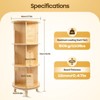 YIYIBYUS 3 Tiers 4-Side Revolving Bookcase Rotating Bookshelf Tower - 3 of 4