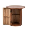 Nordlys | Walnut Finish Side Table with Storage, Modern Design Style , Living Room - 3 of 4