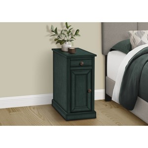 FONTOI Side Table with Storage Drawer&Cabinet, Bedside Table with Clapboard, Nightstand for Living Room, Bedroom, Blue, 21.75"*24.25"*11.75" - 1 of 4