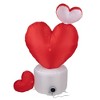 Northlight LED Lighted Inflatable Valentine's Day Rotating Heart Outdoor Decoration - 5' - 4 of 4