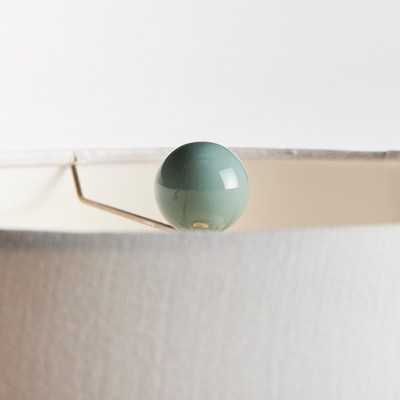 Celadon Green Ceramic Table Lamp with Linen Shade