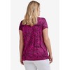 ellos Plus Size Printed Cap Sleeve Tee - 3 of 4