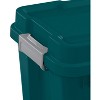 Sterilite Plastic 20 Gallon Gasket Tote Teal Rain Set of 4