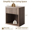 Modern Nightstands Set of 2, Fluted End Table with Drawer, Sofa Side Table for Small Spaces, Wooden Bedside Table for Living Room Sofa Couch Office - 3 of 4