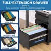 Mlezan 2-Drawer File Cabinet: Mobile, Lockable, with Wheels. Fully Assembled, Metal Cabinet for A4/Letter/Legal Files, Under-Desk Storage. - 4 of 4