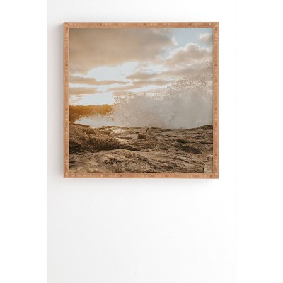  12" x 12" Hello Twiggs Sunset Rough Waves Framed Wall Poster - Deny Designs 