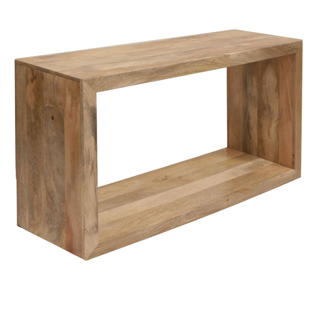 The Urban Port 52" Mango Wood Sideboard Console Table Open Cube 1 Shelf Natural Brown