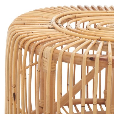 Jabez Natural Rattan Oval Coffee Table with Storage