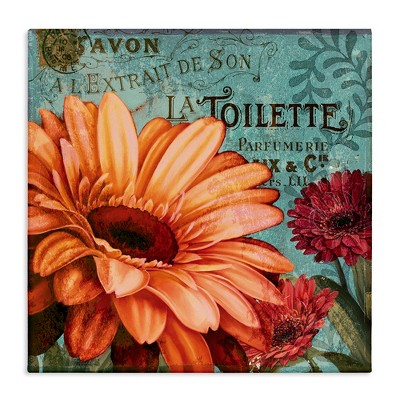 Stupell Industries Daisies with Antique French Backdrop, 17" x 17"