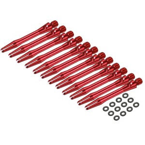 Unique Bargains 2BA Thread Aluminum Dart Shafts with Rubber Rings for Steel Tip 12 Pcs - 1 of 4