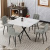 NicBex  Set of 4 Modern Dining Chairs with Cushion Seat and Sturdy Metal Legs,PU Dinner Chairs for Kitchen,Living Room - 3 of 4