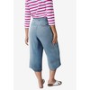 ellos Women's Plus Size Lightweight Wide-Leg Crop Jeans - 3 of 3