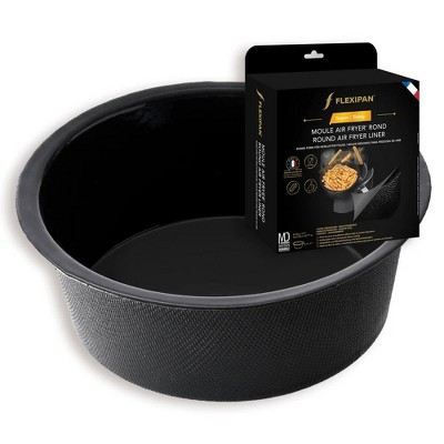 Flexipan Original Round Air Fryer Mold, Non-Stick, Handcrafted in France, Trusted by Chefs, Food Safe Certified