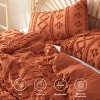 3 Pieces Boho Duvet Cover Set for All Seasons Soft Shabby Chic Embroidery Boho Bedding - 3 of 4
