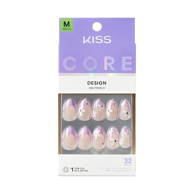 KISS Nails CORE Press-On Fake Nails - Medium Almond - Chasing Sunshine - 35ct