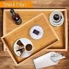 Attop 2 Pack Bamboo Serving Tray with Handles, Portable Bed Tray for Breakfast Dinner, Eating Trays for Living Room,Restaurants - 3 of 4
