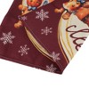 Unique Bargains Dining Chair Slipcovers Christmas Cottage Pattern Linen Red 22.83"x19.29" 1 Pc - 4 of 4