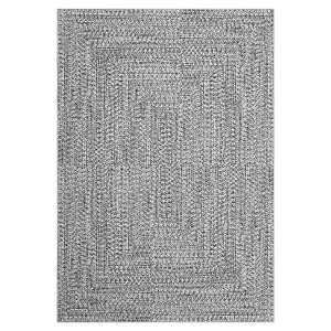 Braided Print Area Rugs for Living Room Non Slip Backing Farmhouse Accent Rug Non-Shedding Woven Carpet Foldable Low Pile Ultra Soft Indoor Rug - 1 of 4