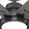 Hunter Gravity 60" Ceiling Fan, Matte Black Finish, 6 Blades, Integrated LED Light, Smart Home Compatible - 2 of 4