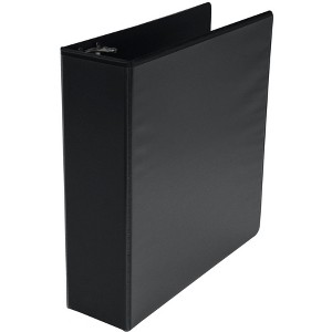 School Smart D Ring View Binder, Polypropylene, 3 Inches, Black - 1 of 4