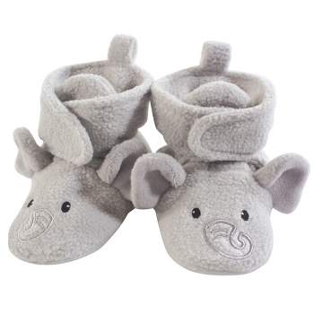 Hudson Baby Baby and Toddler Cozy Fleece Booties, Neutral Elephant