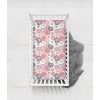 Bacati - Floral Printed Coral Gray 100 percent Cotton Universal Baby US Standard Crib or Toddler Bed Fitted Sheet - 3 of 4