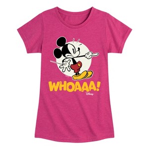 Girls' - Disney - Mickey Mouse Fitted Short Sleeve Graphic T-Shirt - 1 of 4