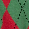argyle red & green