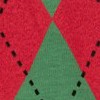 argyle red & green