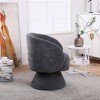 Swivel Accent Chair Armchair, Round Barrel Chair in Fabric for Living Room Bedroom - 3 of 4