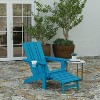 Merrick Lane HDPE Adirondack Chair with Cup Holder and Pull Out Ottoman, All-Weather HDPE Indoor/Outdoor Lounge Chair - 2 of 4