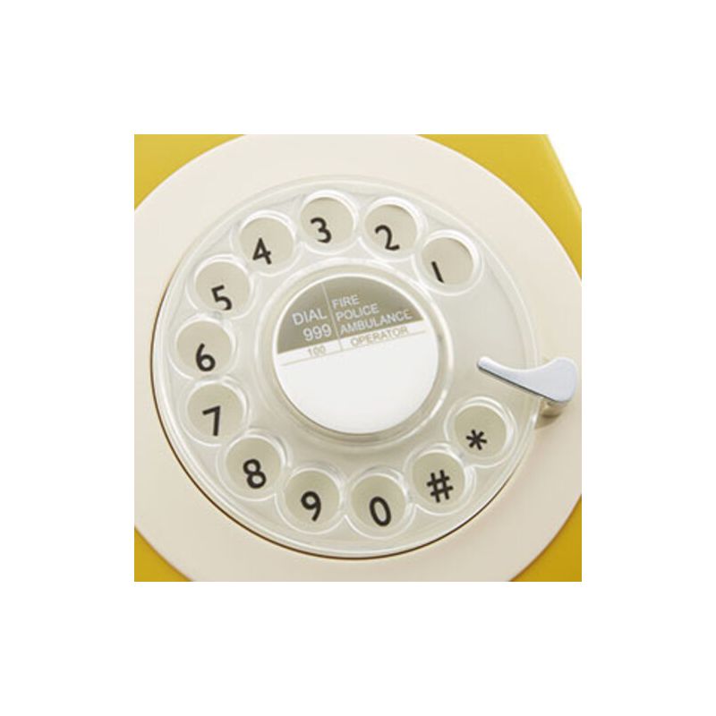 GPO Retro GPO746YEL 746 Desktop Rotary Dial Telephone - Mustard, 2 of 6