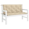 vidaXL Garden Bench Cushion Set of 2 Beige Oxford fabric (100% polyester) - 4 of 4
